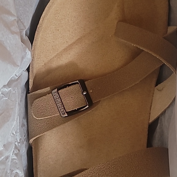 Women's Flat Slide Sandals, Comfortable Open Toe Buckle Strap Shoes Sz 11 - Picture 3 of 3